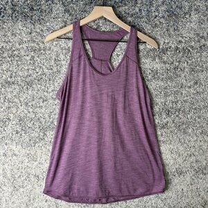 Lululemon Tank Top Womens Small Purple Heathered Racerback Pleated Back Athletic